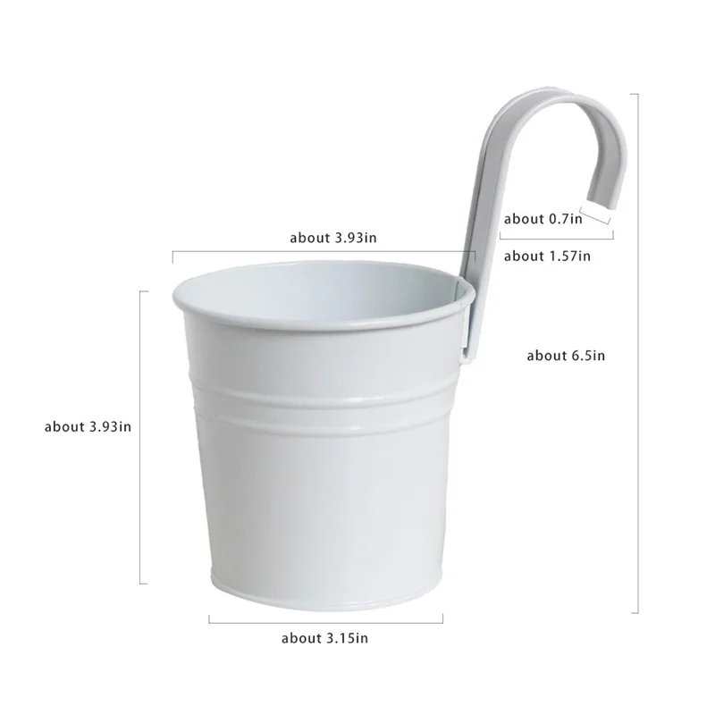 Подвесной цветочный горшок прочный в минималистическом стиле железный