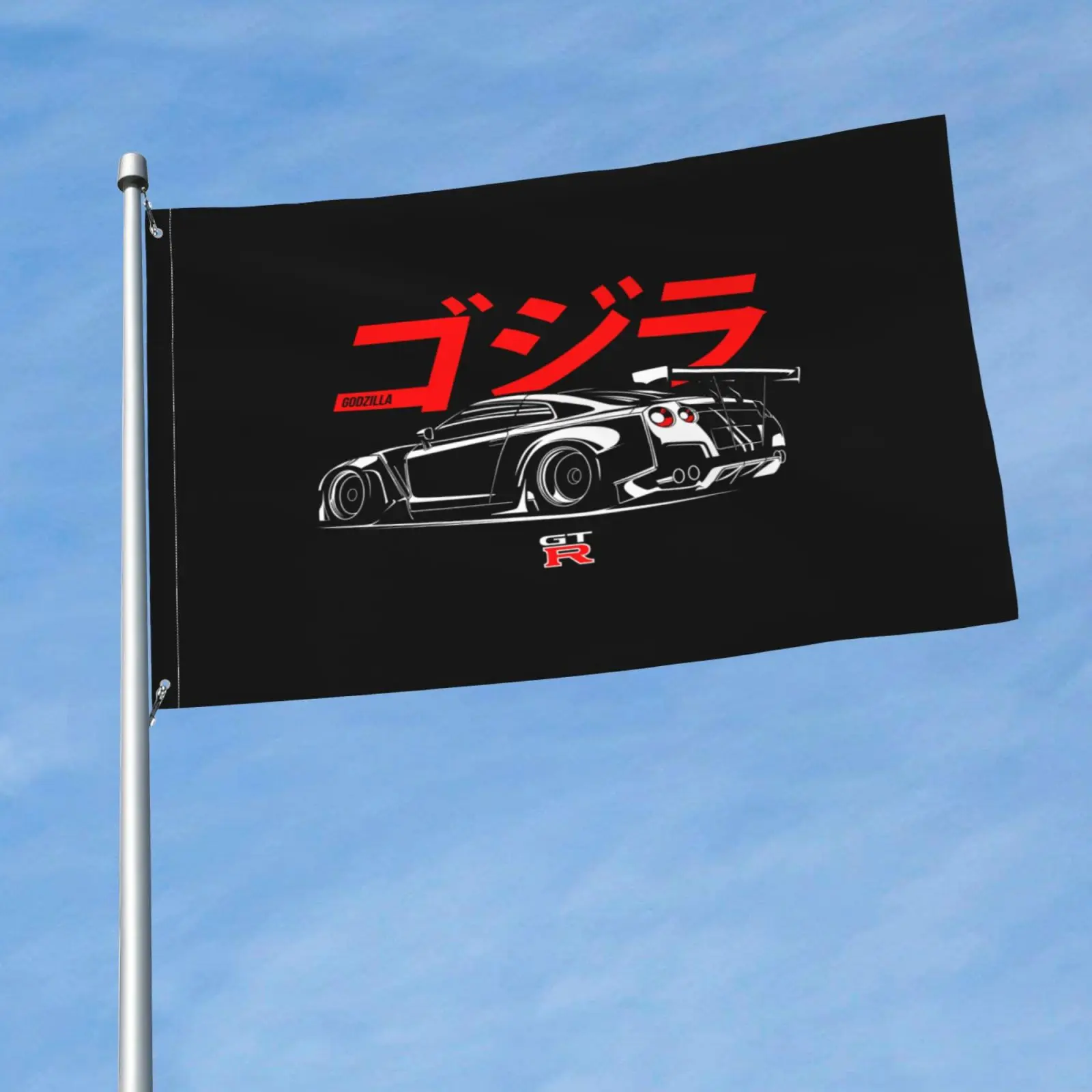 Гоночный автомобиль Nissan R35 Gtr Skyline V6 Jdm японский флаг яркие люверсы для клувечерние