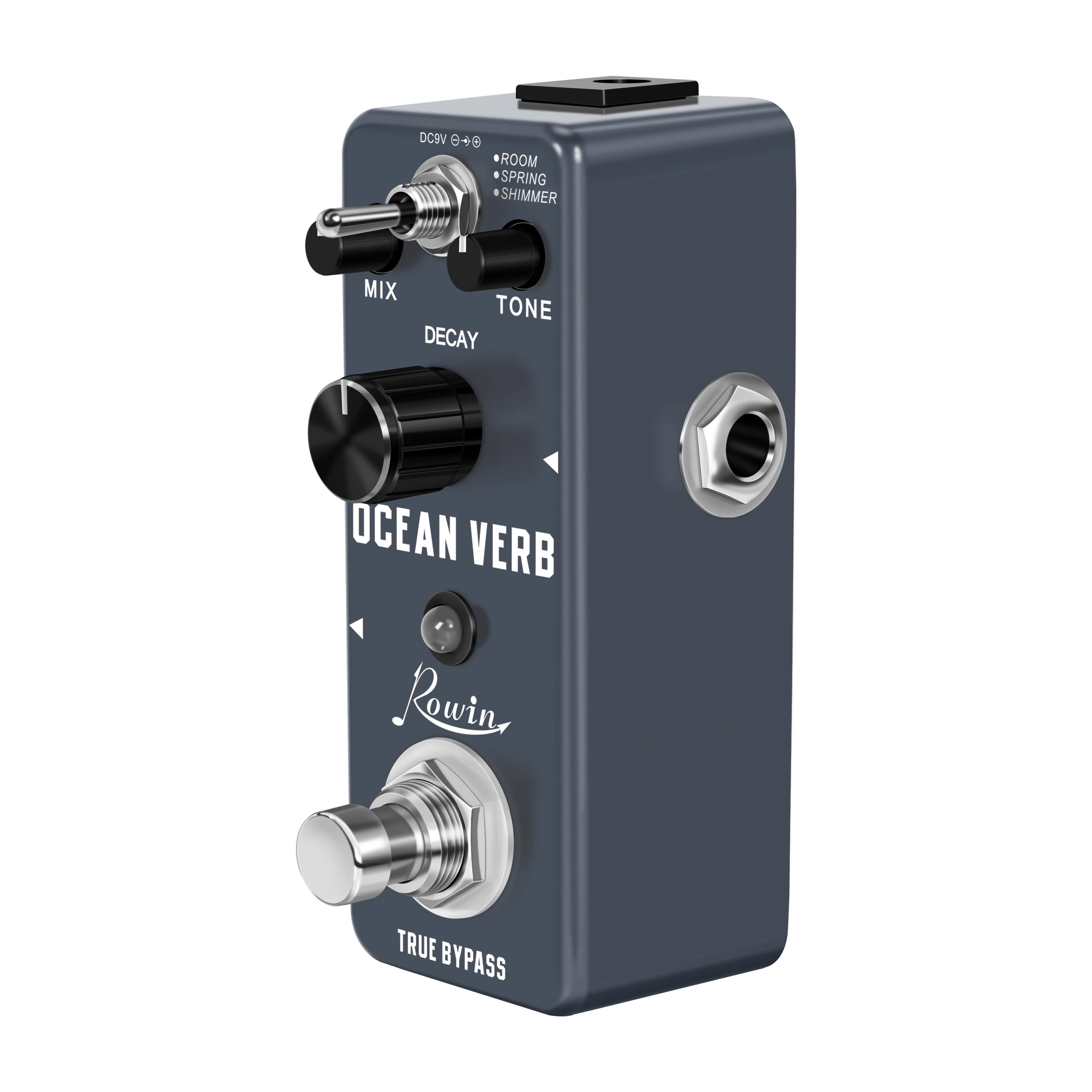 Rowin LEF-3800 Digital Reverb Pedal Guitar Ocean Verb Pedals Room Spring Shimmer 3 Modes Wide Range With Storage Of Timbre Pedal