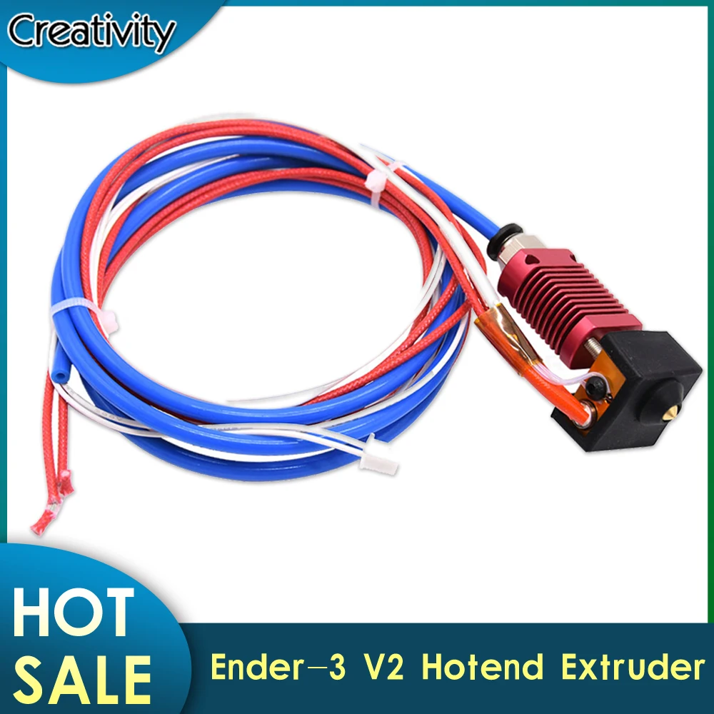 Creativity Ender-3 V2 Hotend Extruder Kits Aluminum Heat Block with Heater Thermistor for Ender 3 V2 3D Printer Parts Creativity Ender-3 V2 Hotend Extruder Kits Aluminum Heat Block with Heater Thermistor for Ender 3 V2 3D Printer Parts