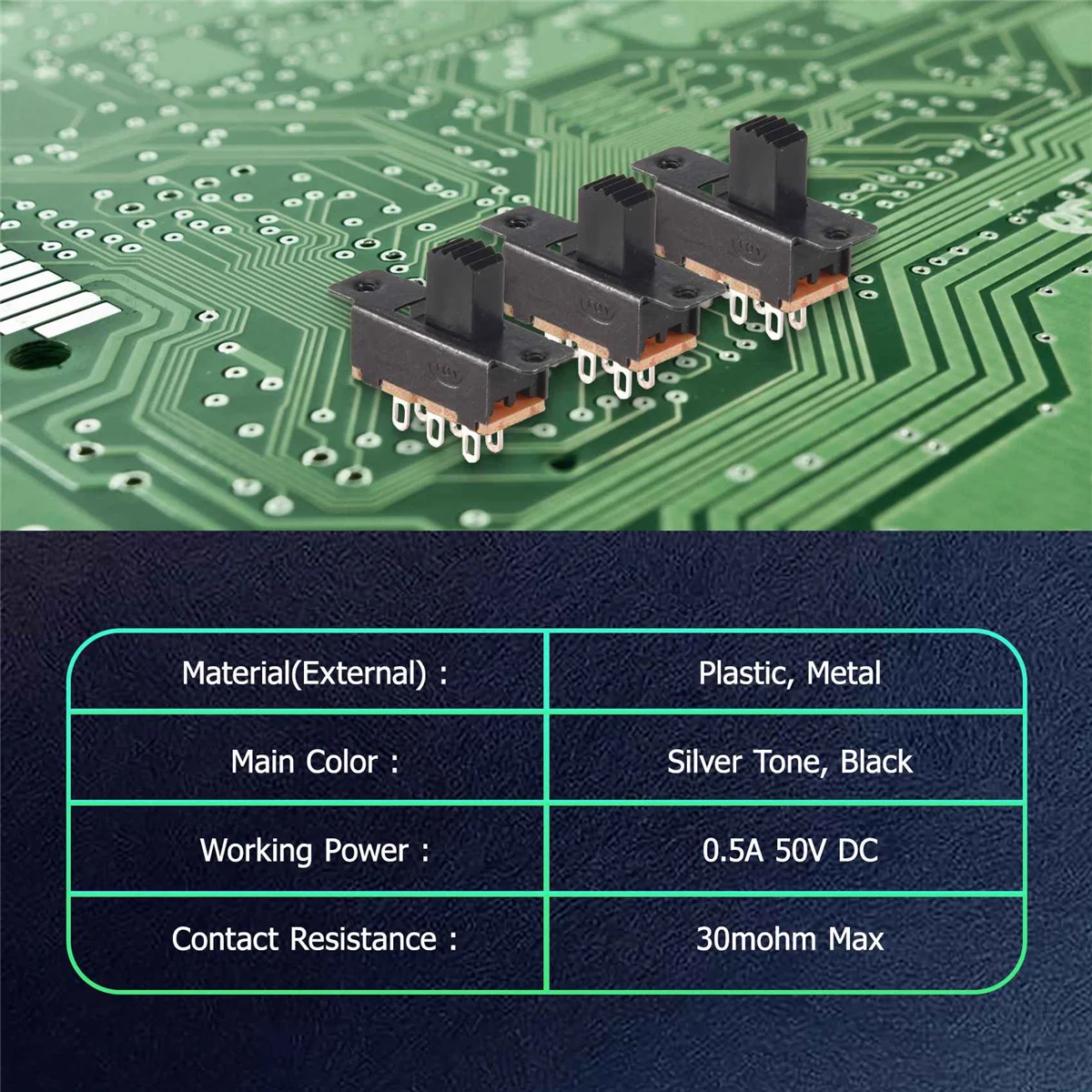10 шт. SS22F25-G7 2-позиционный DPDT 2P2T мини-ползунковый переключатель для крепления на