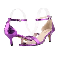 loslandifen new women pumps shoes faux crocodile open toe ankle straps high heels summer for 105 1xey