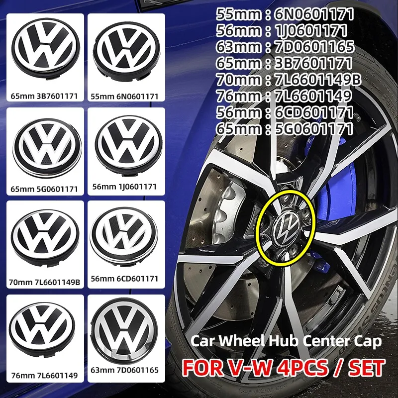 4 шт./набор аксессуары для VW Volkswagen Golf 3B7601171 5G0601171