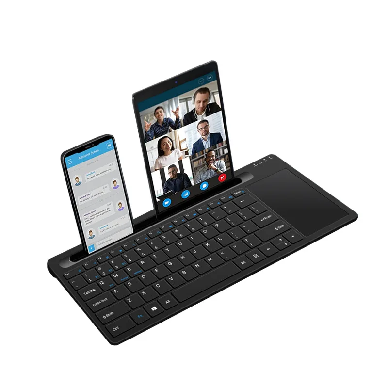 Купи 2.4G RF Wireless Keyboard Bluetooth Teclado Portuguese Spanish Arabic Built-in Slot Stand for iPad Phone Tablet PC Laptop STB за 2,282 рублей в магазине AliExpress