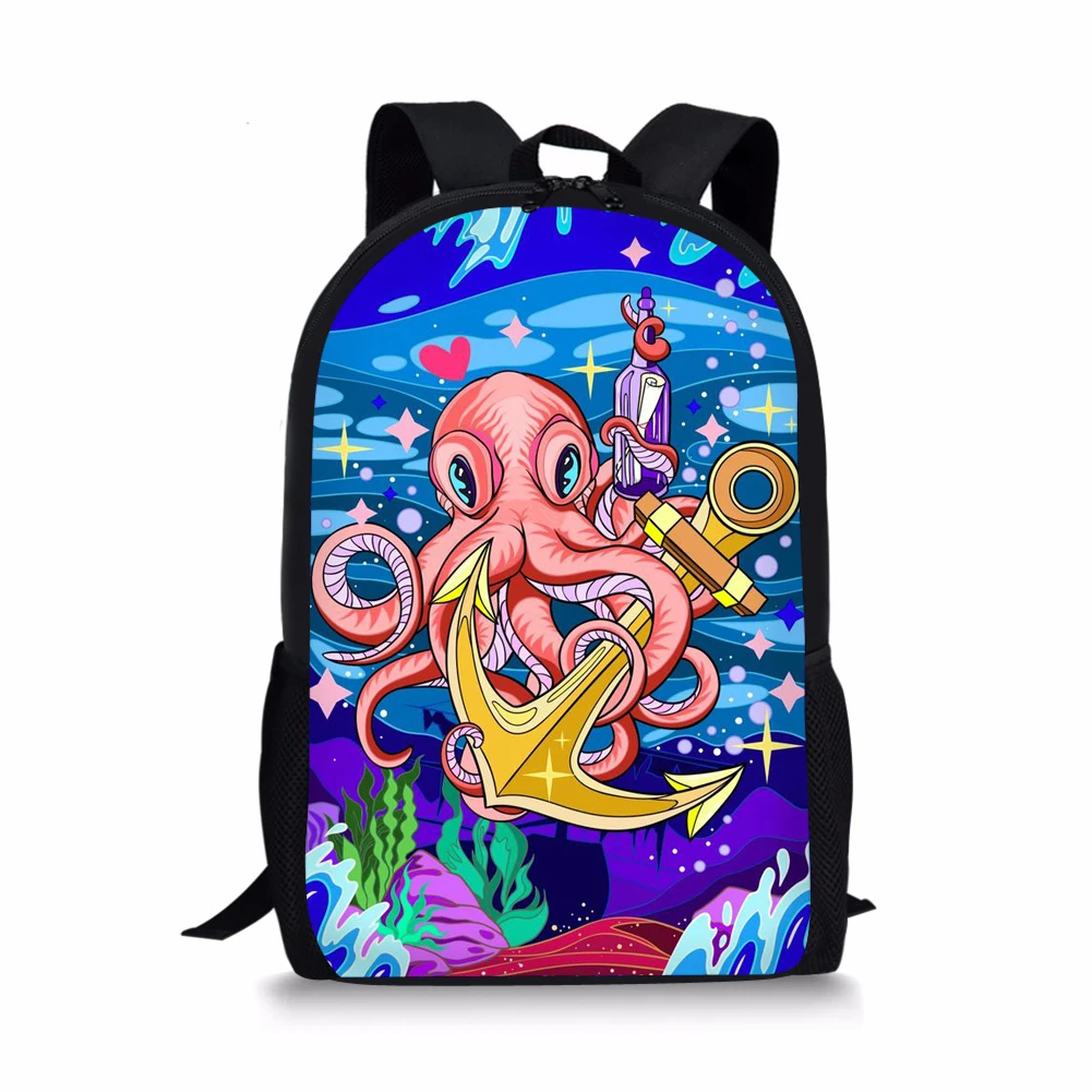 Seaworld Animal Style Print New Large Schoolbag Student School Backpack Waterproof Bagpack Capacity Primary Book Bags