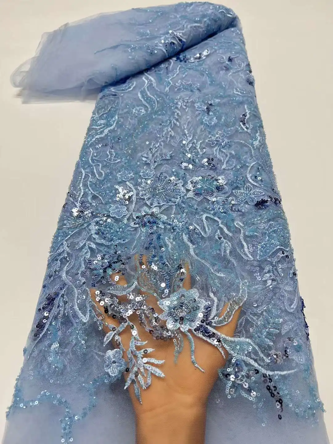 Новинка 2024 высокое качество ткань блестки шитье фотоблестки 5 ярдов HX