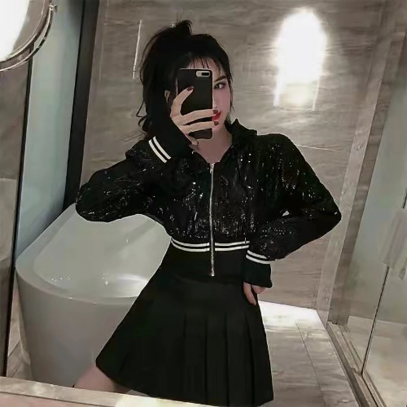 Розовая черная для взрослых джаз хип-хоп фотоблестки одежда выступлений на сцене