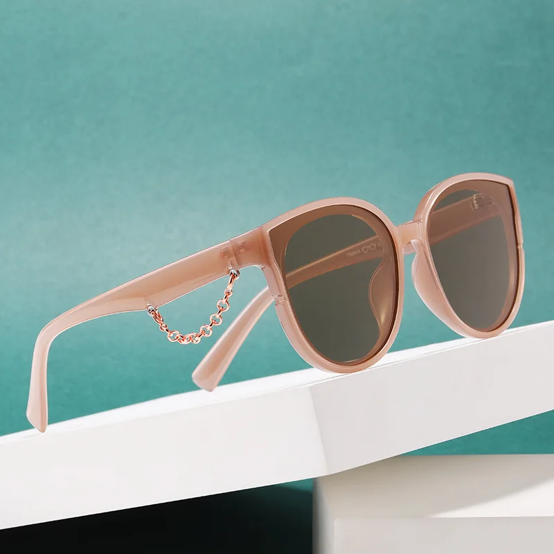 

Солнцезащитные очки MYALICE «кошачий глаз» UV400 для мужчин и женщин, аксессуар от солнца с цепочкой и кулоном, для активного отдыха и туризма, 2022