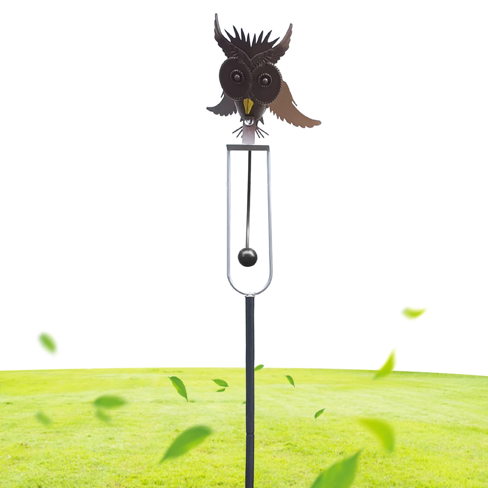 

Wing Flapping Dynamics Metal Owl Animal Rocking For Outdoor Lawn Decor Decorations Garden Stake Realistic Metal Simulation Bird