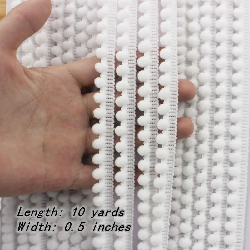 Мини-Помпоны с кружевной лентой 5/10 ярдов