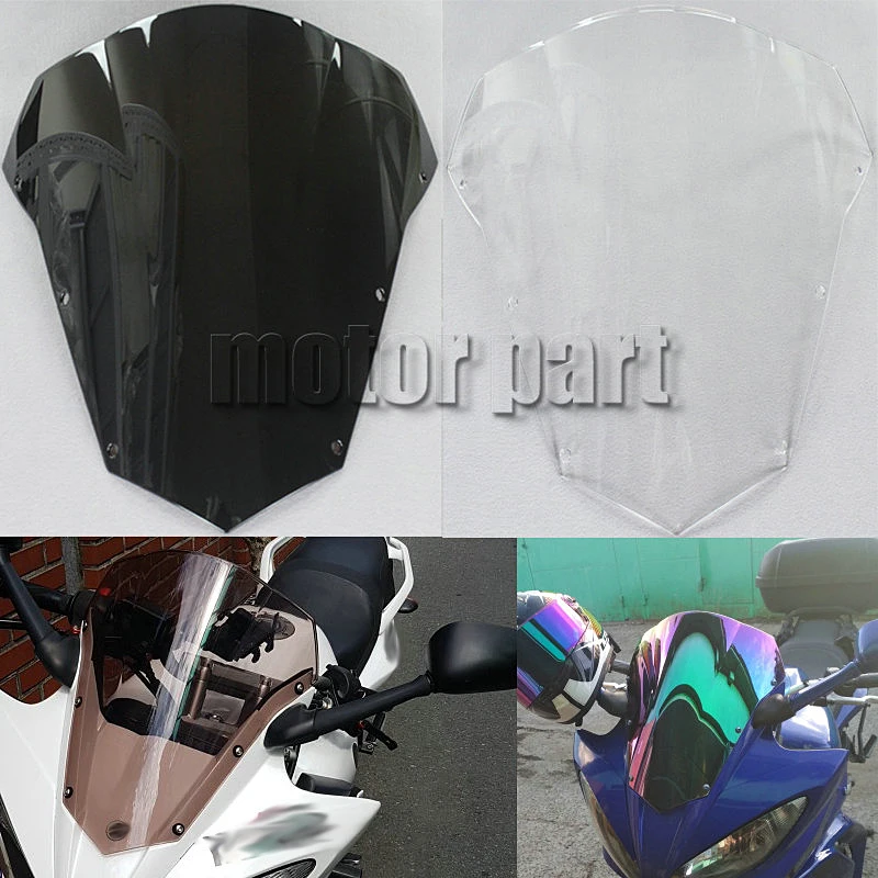 Motorcycle Windshield Windscreen Screen Wind For 2004 2005 2006 2007 2008 2009 2010 Yamaha FZ6 S2 Fazer 600 FZ6S Black Smoke 08 |
