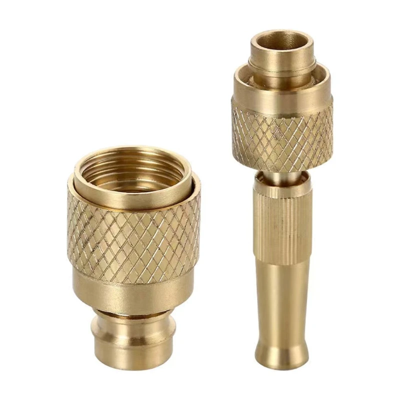 

M17D 3/4'' Brass Swivel Connector Garden Hose Adapter Solid Brass Spray Nozzle Water Hose Fittings for Watering Irrigation