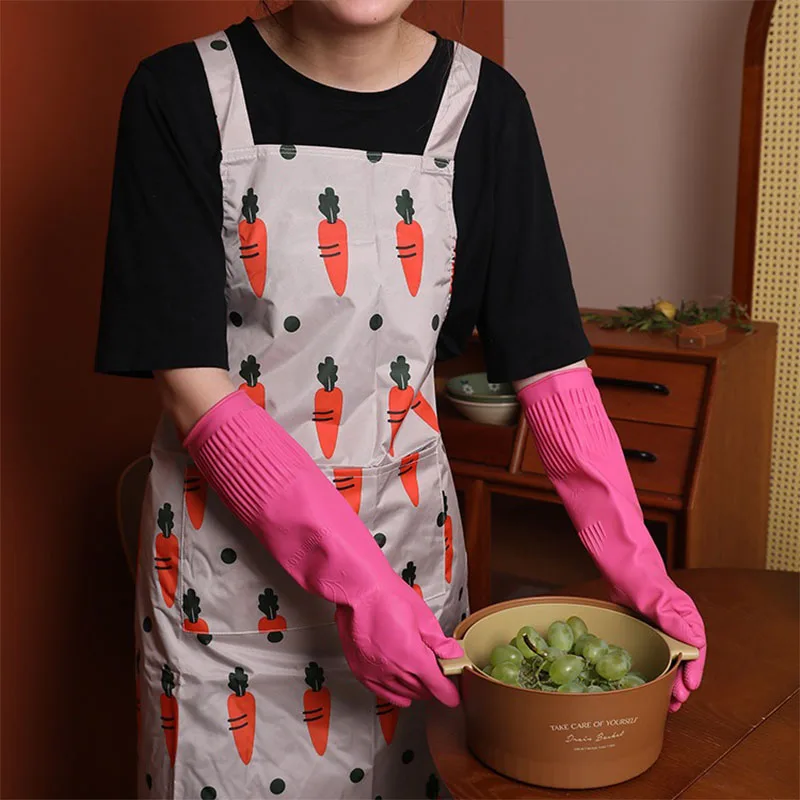 5 шт. водонепроницаемые Кухонные фартуки с карманами и принтом