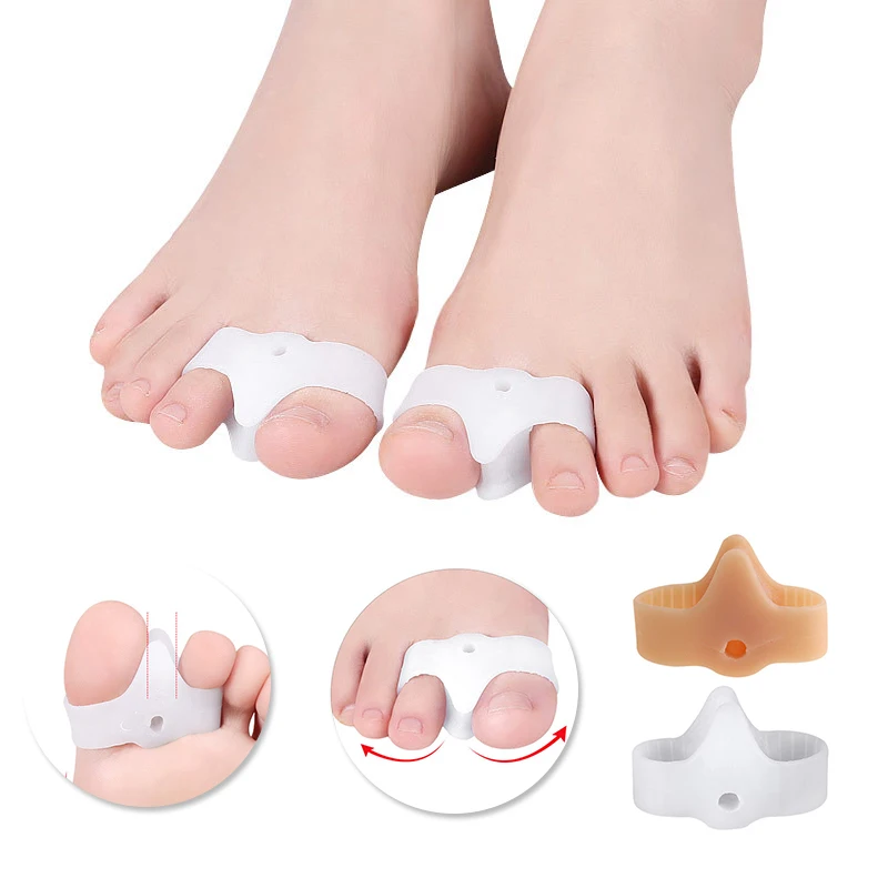 

7-1Pair Silicone Hallux Valgus Straightener Toe Separator Pedicure Foot Finger Protector Bone Thumb Orthotics Bunion Corrector