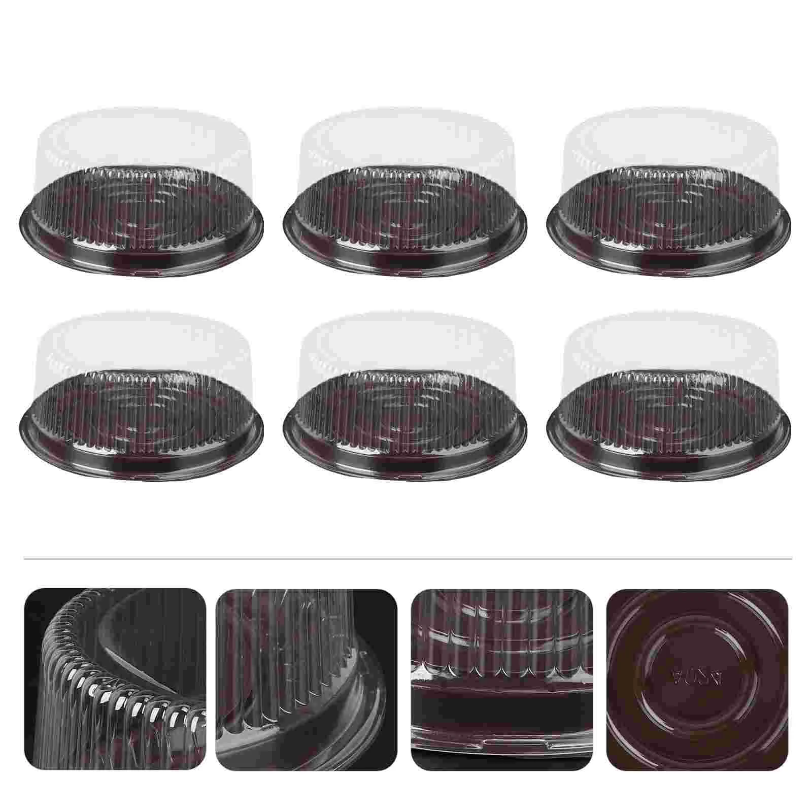 

Box Cupcake Cake Boxes Container Dome Singlecontainers Muffin Dessert Cheesecake Individual Carrier Slice Mousse Mini Mooncake