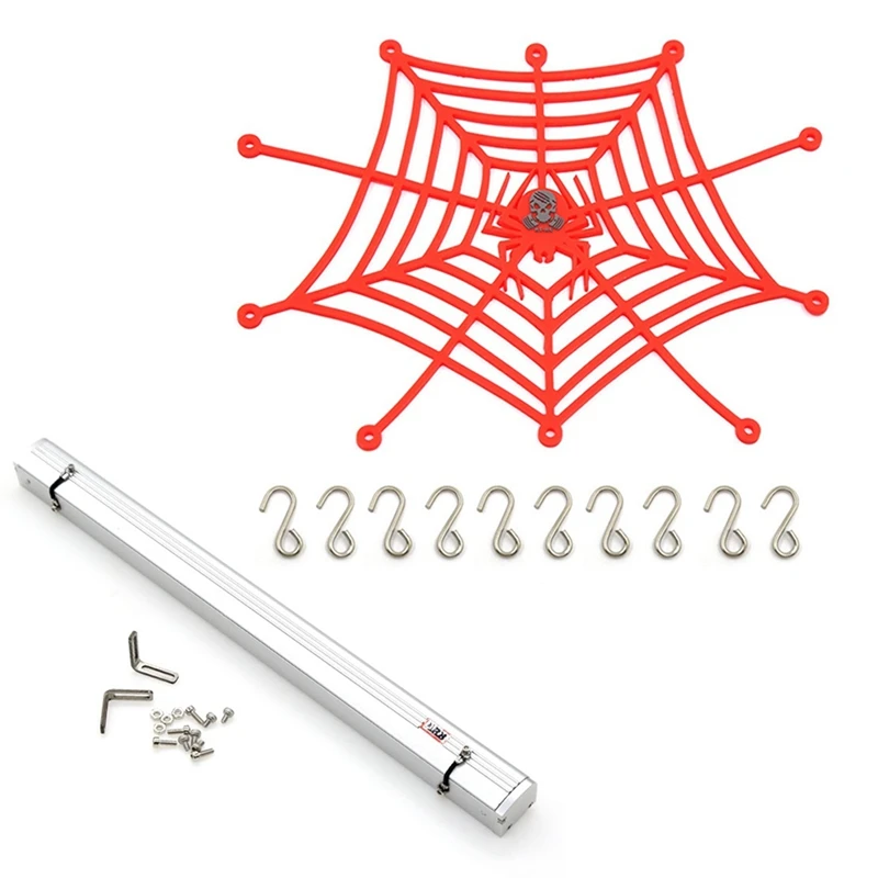 

Side Car Roof Top Tent Shade Awning Rain Canopy Spider Web Luggage Net for 1/10 RC Crawler AXIAL SCX10 TRAXXAS TRX4