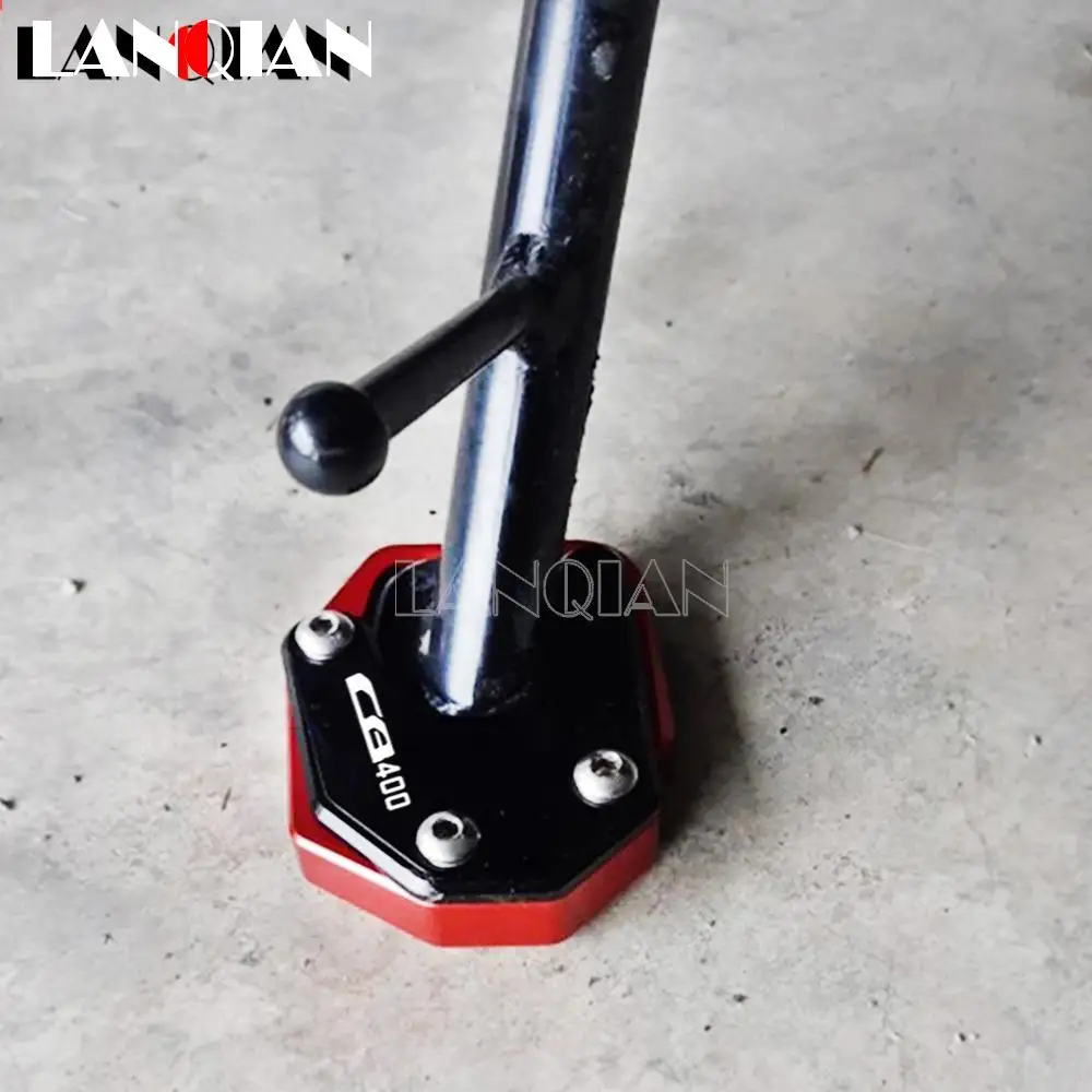 

For HONDA CB 400 CB400 2008 2009 2010 2011 2012 Motorcycle CNC Kickstand Foot Side Stand Extension Pad Support Plate Enlarge