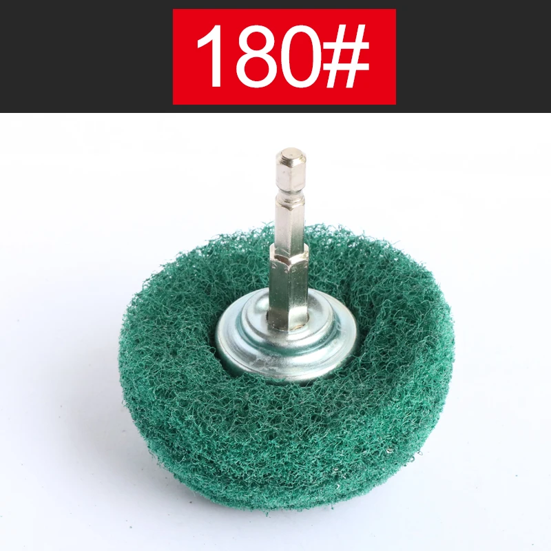 Полировочное шлифовальное колесо с шестигранным хвостовиком 1/4 дюйма, 50 мм/75 мм/100 мм, нейлоновое волокно, абразивный шлифовальный диск 240 #400 #800 #