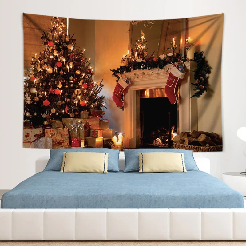 Искусственное макраме рождественское украшение для камина дома декоративная