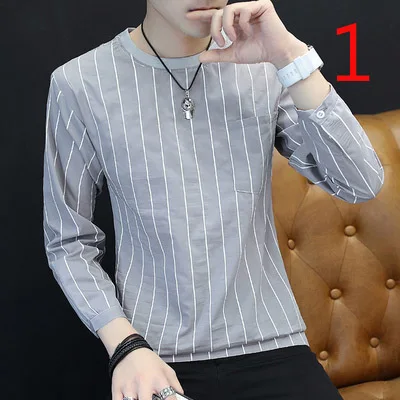 

Autumn long-sleeved t-shirt men's bottoming shirt 2022 new round neck top