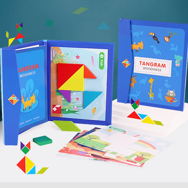 

New Wooden Magnetic Jigsaw Puzzle Teaching Resources Physics AIDS for Children Intelligence Early Education Fun and Development
