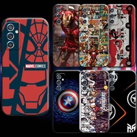 marvel avengers iron man for xiaomi redmi 10 note 9 10 pro 5g 9t 10s phone case back silicone cover funda coque soft