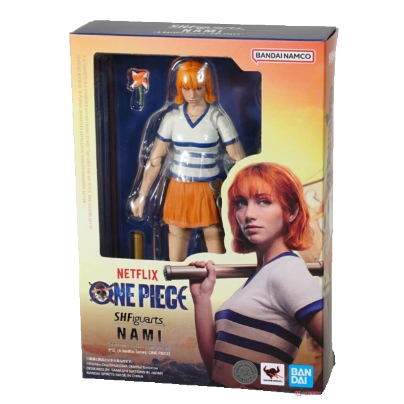 В наличии оригинальные Bandai One Piece SHF Nami фигурки анимации игрушки подарки модель