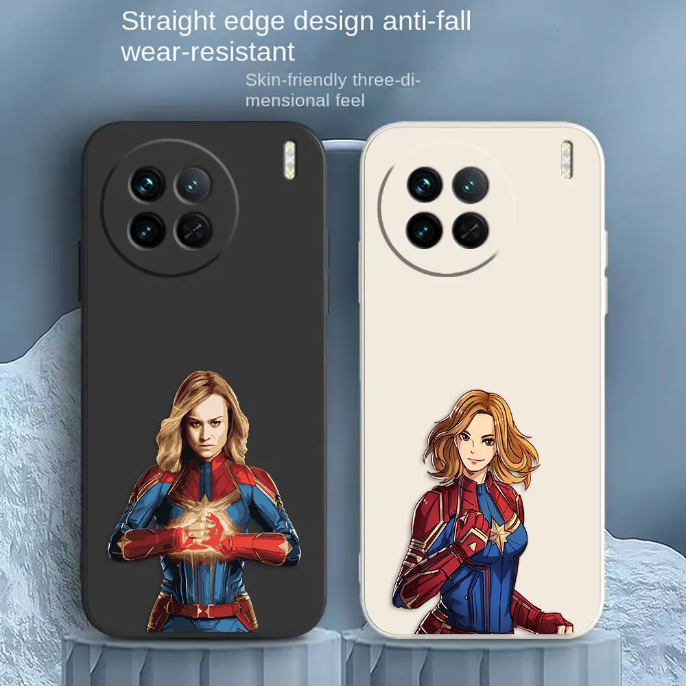 

Marvel Sexy Captain Phone Case For VIVO X21I X21S X23 X27 X30 X50 X60 X70 X80 X90 5G PRO PLUS Colour Liquid Case Funda Shell