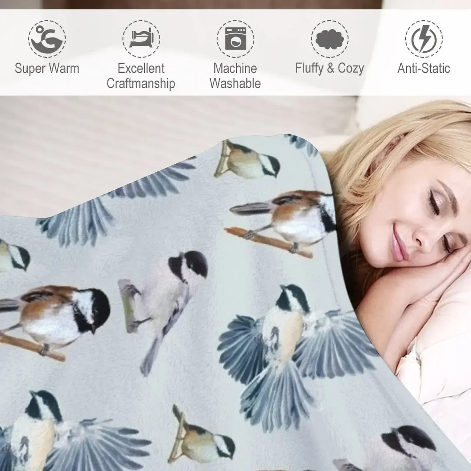 Набор наклеек Chickadee и узор одеяло роскошная брендовая кровать модные одеяла