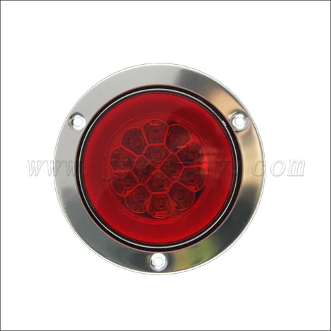 4-дюймовые круглые светодиодные задние фонари для грузового прицепа, 12 В, 24 В, красный, желтый, белый, зеленый, синий