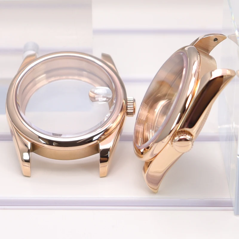 Корпус часов FEIYASHI из розового золота 36/40 мм сапфировое стекло для Seiko NH35 NH36 NH38 Miyota