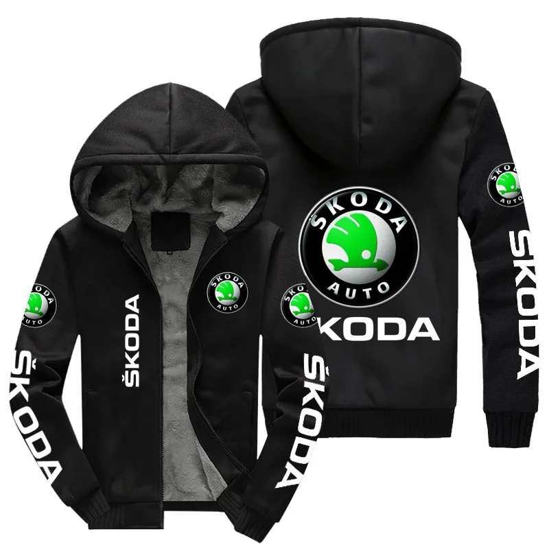 

Куртка мужская зимняя с длинным рукавом и логотипом Skoda