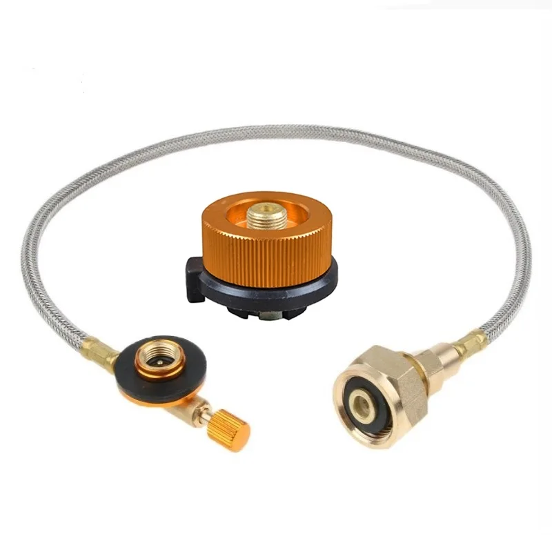 Outdoor Camping Gas Stove Propane Refill Adapter Burner LPG Flat Cylinder tank Coupler Container Save Durable Metal Tube | Спорт и