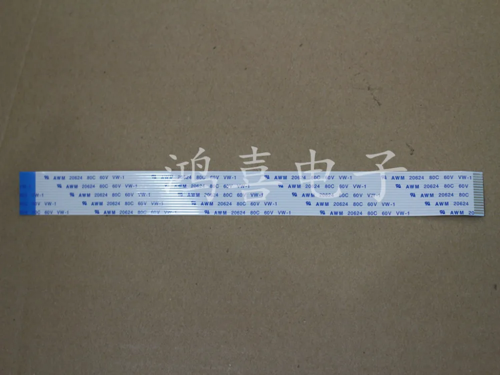 

New FFC FPC flexible flat Cable 1.0mm pitch 18 pin 100mm 150mm 200mm 250 300 mm length Reverse Width 19mm AWM 20624 80C 60V VW-1