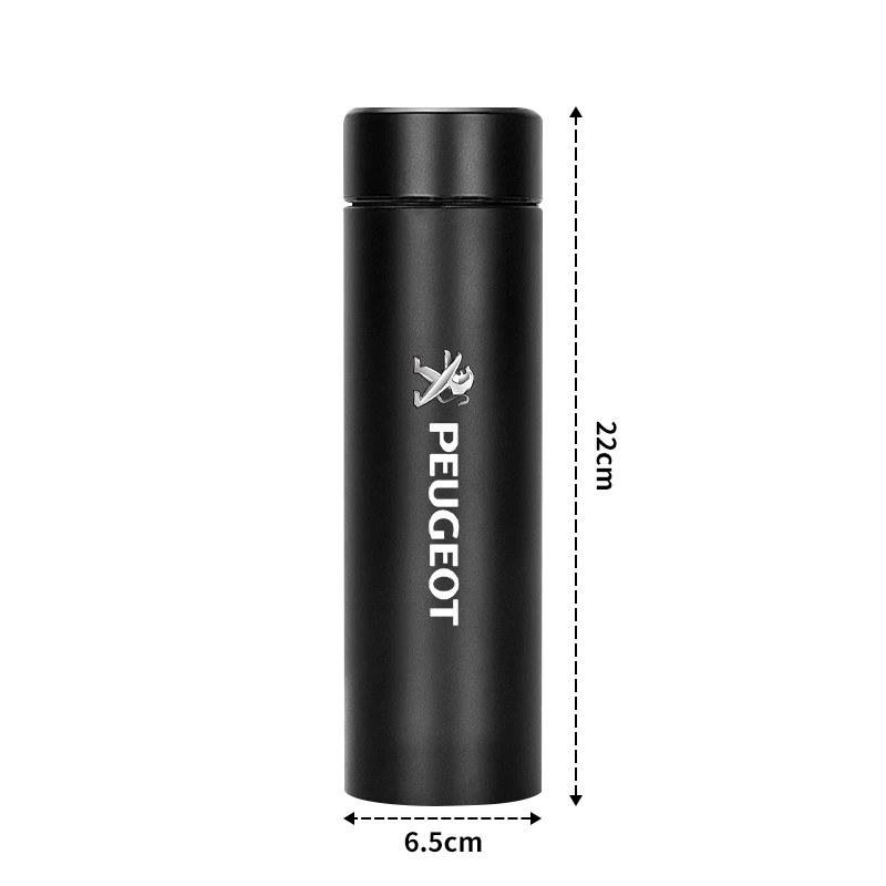 Vacuum Flasks Digital Temperature Display LED Cup Cover for Peugeot Citroen LEXUS Dacia Tesla Cadillac Land Rover Toyota Hyundai