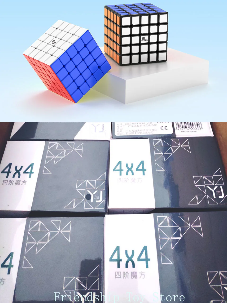

Yongjun MGC 4x4x4 Magnetic Cube YJ MGC 4 M Professional Magic Cube Puzzle IQ Educational Toys for Children adult