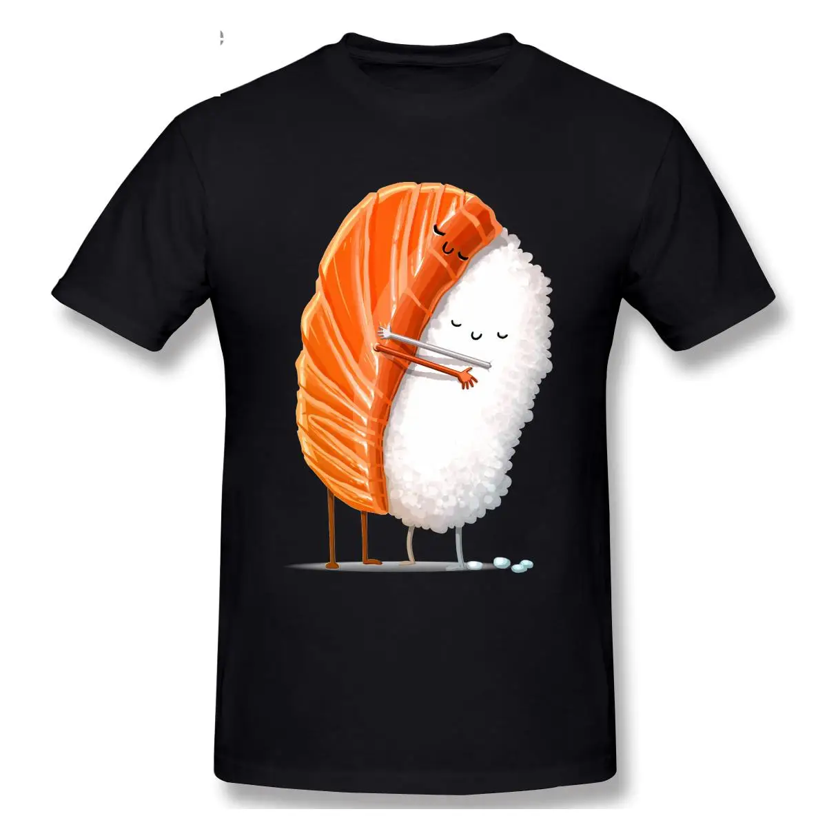 

Sushi Hug Cool And Funny Short Sleeved Casual Fashion Cotton T-shirt Tee T Shirt Tops Gift