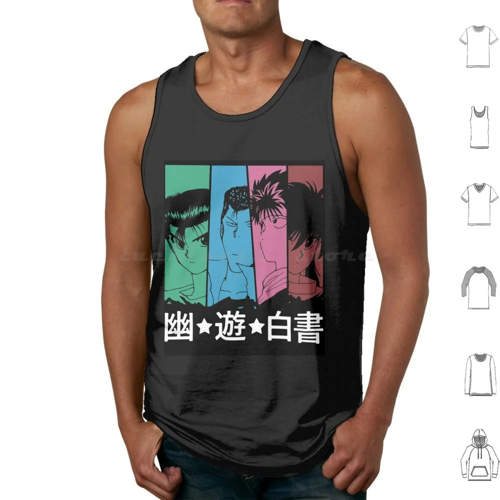 

Funny Art Love Yuyu Hakusho Manga Anime Characters Poster Tank Tops Print Cotton Funny Love Yuyu Hakusho Manga