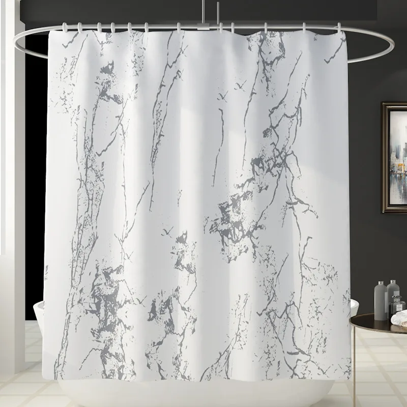 marble stripe pattern printing home decor bathroom toilet cover sets waterproof shower curtain home textile mats carpet suits free global shipping