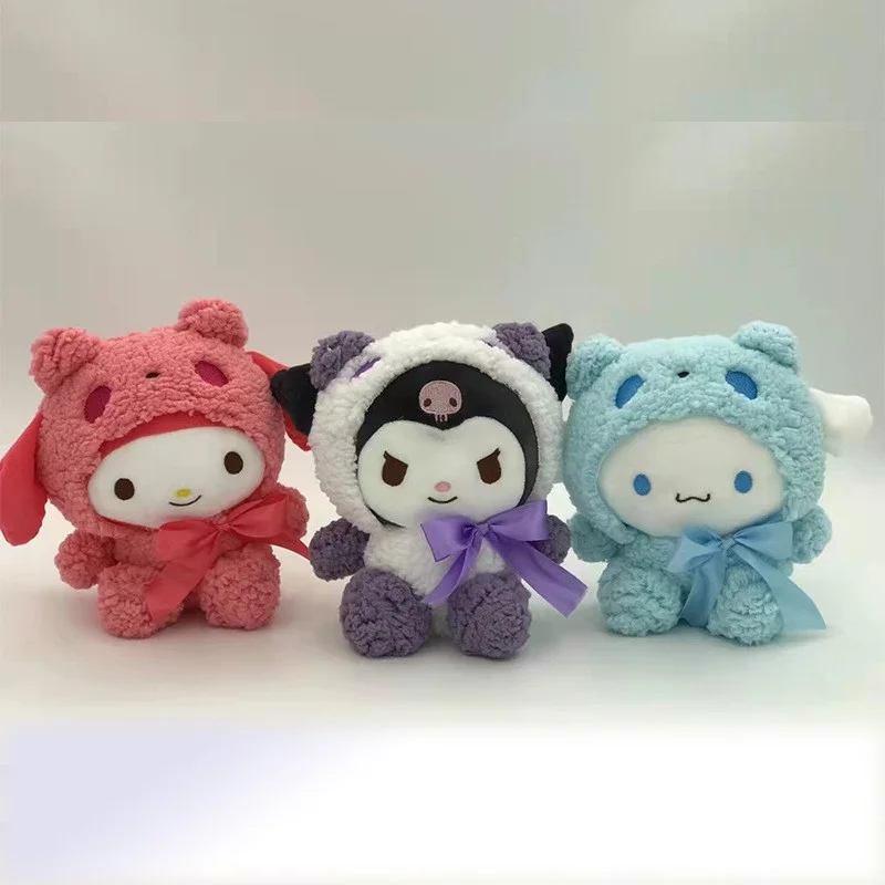 

Новинка Sanrio Мультяшные милые куклы Kuromi Jade Guigou Melody Кукла Детская плюшевая подвеска вешалка праздничный подарок для девочки сюрприз