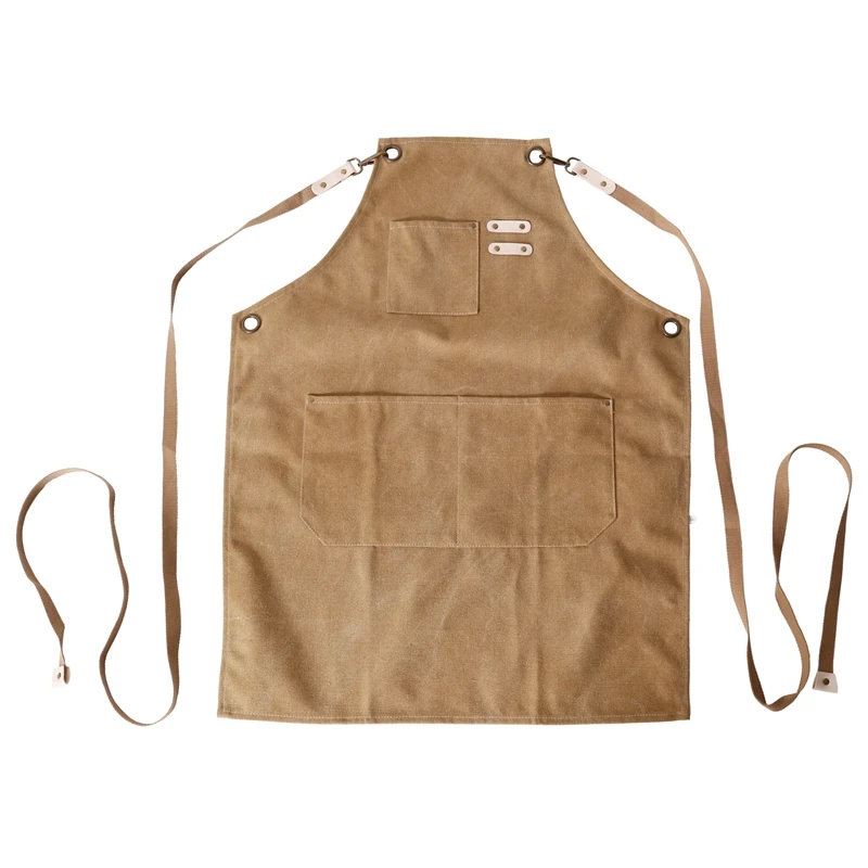

Barber Canvas Cook Apron Barista Bartender Chef Hairdressing Apron Catering Uniform Work Wear Anti-Dirty Overalls
