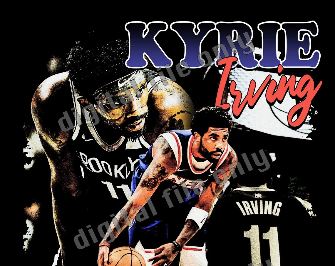 Kyrie lrving PNG рубашка дизайн Печатный Мгновенная загрузка и готовность печати 300 dpi