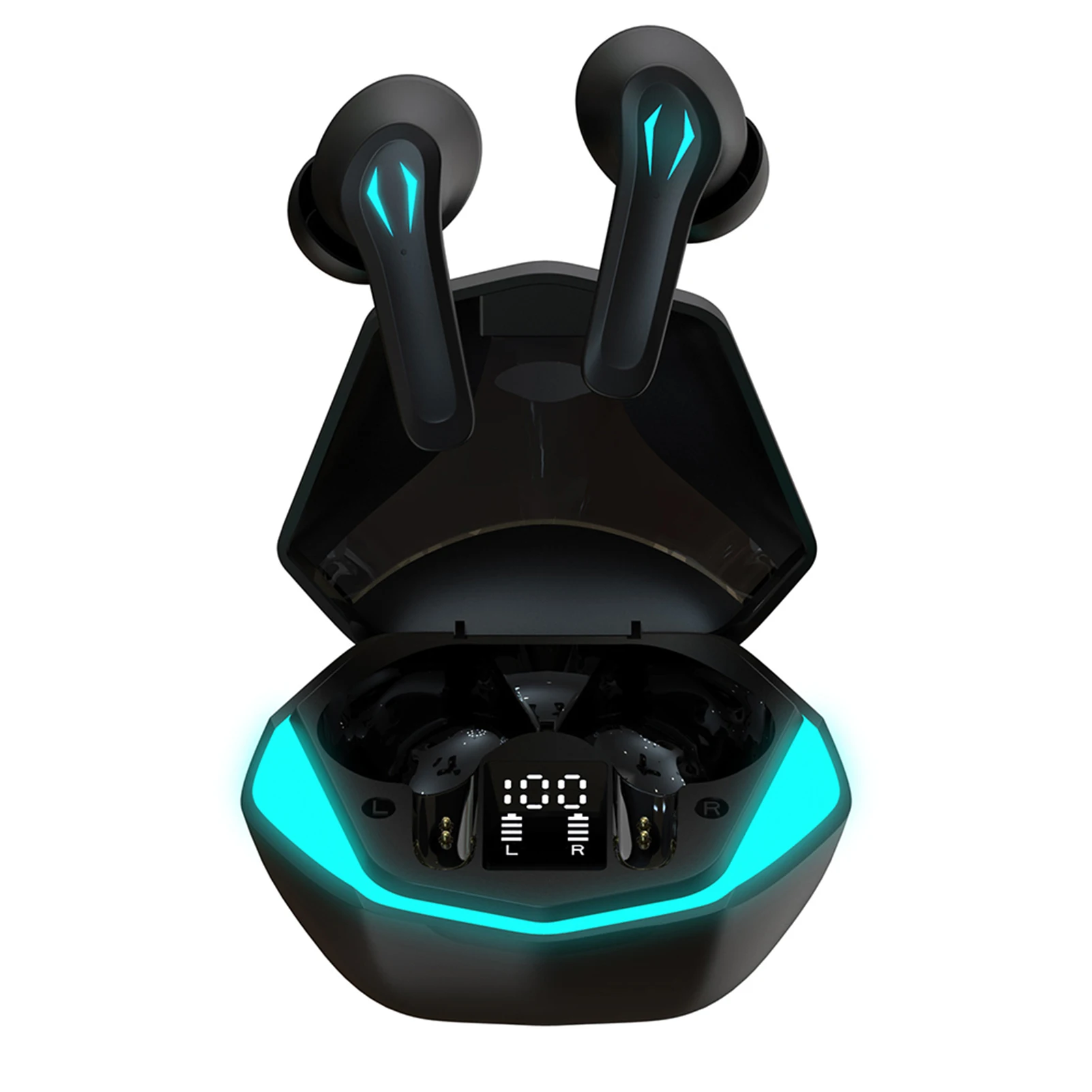 

Игровые наушники-вкладыши с низкой задержкой V5.2, беспроводная гарнитура с зарядной станцией