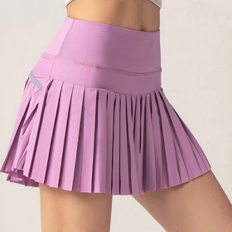 

MIMY Summer Women Pleated Skirt Tennis Golf Skirt High Waisted Sport Fitness Shorts Quick Dry Athletic Running Short Gym Skort