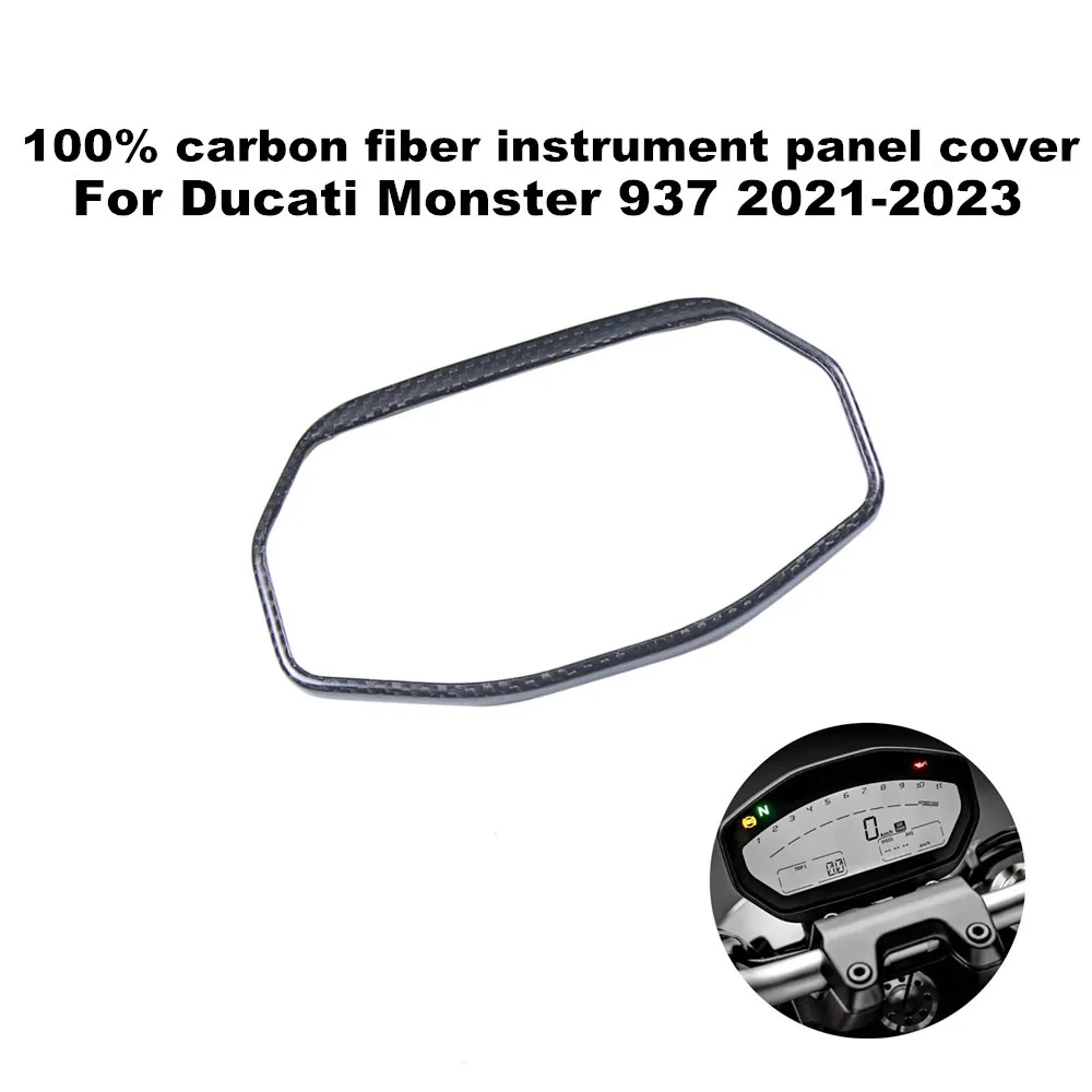 

Подходит для мотоцикла Ducati Monster 937 2021-2023 100% 3K, крышка каркаса приборной панели из углеродного волокна