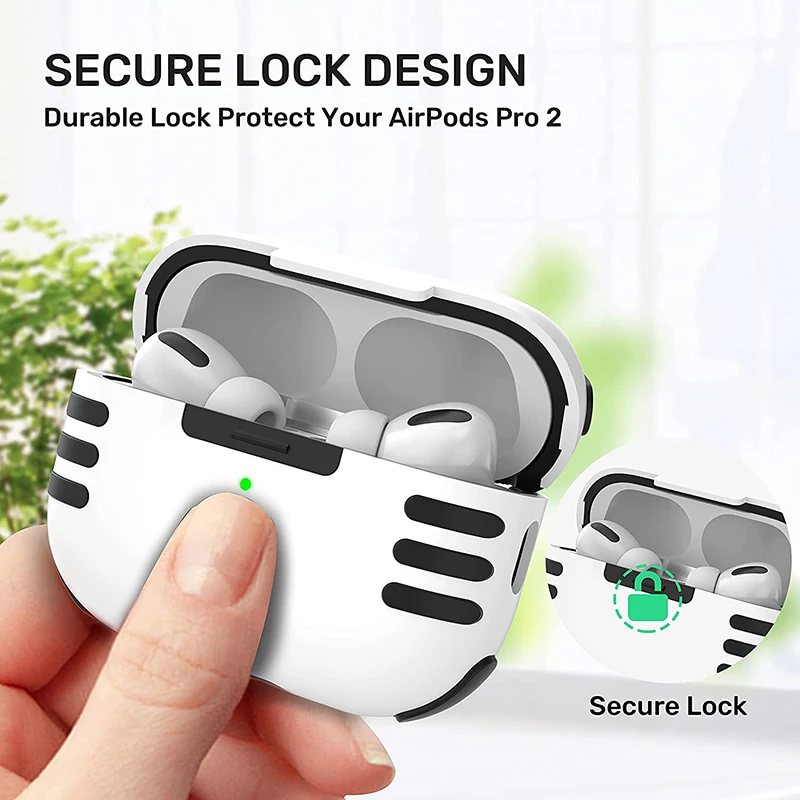 

Cover for Airpods Pro 2 2nd 1st Generation Case Lock Protective Cover for Airpod 3 Gen Shell for Air Pods Pro Case With Keychain