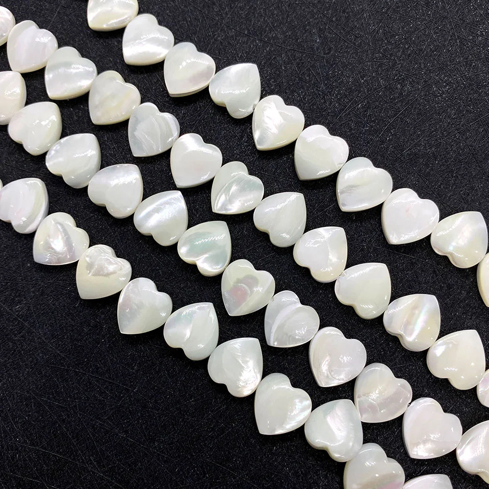 

Natural Shell Moon Beads White Mother of Pearl Love Spacer Beads for Bracelet Necklace Jewelry Making Earring Accessories