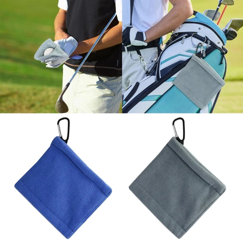 

Golf Towel Microfiber Wipe Cleaner Golf Head Cleaning Tools with Carabiner Hook Resistance Clip Golf Club Wiping Cloth