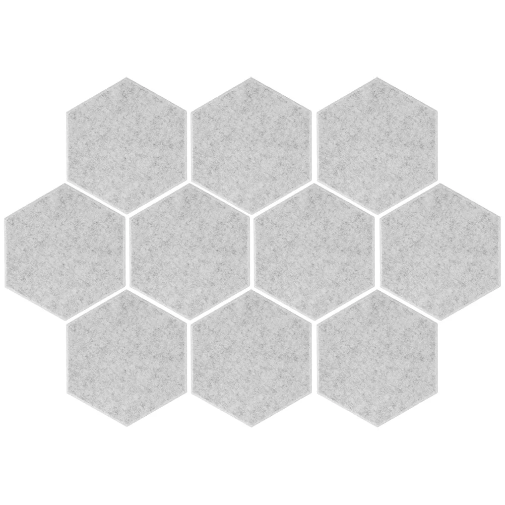 

10 Pcs Sound-absorbing Panels Hexagon Acoustic Cotton Isolation Pads Soundproofing Polyester Dampening