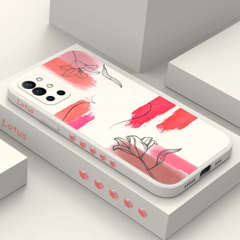 

Drawn Lipstick Phone Case For Oneplus 9R 9RT 9 8T 8 7 7T Pro 5G Liquid Silicone Cover